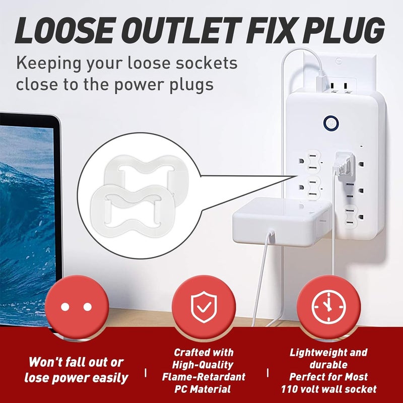 FixlyFido 15-Pack Loose Outlet Fix Plug - Ensure Secure Connection for Power Plugs - Socket Extender Prevents Loose Socket Issues - Easily Fix Loose Outlets - Won't Fall Out or Cut Off Electricity - Image 2